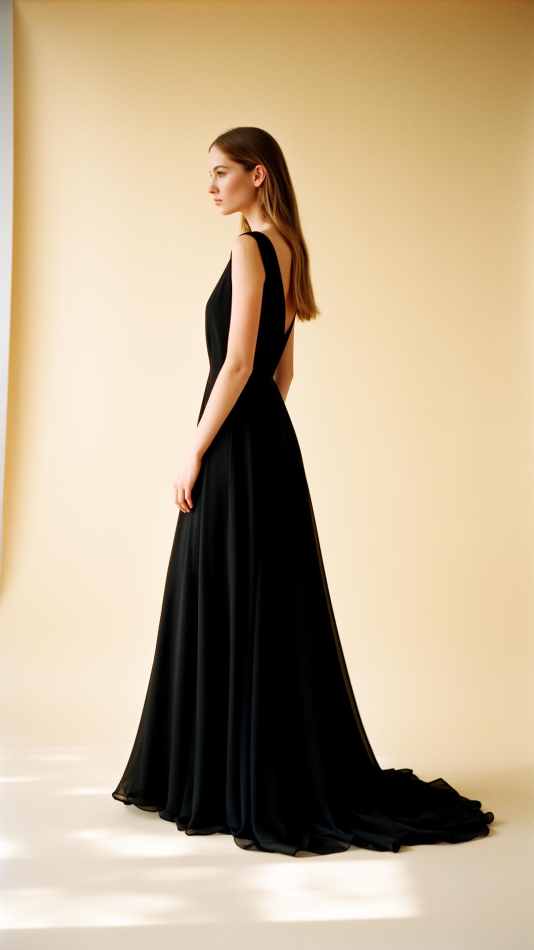 Noir Silhouette Gown